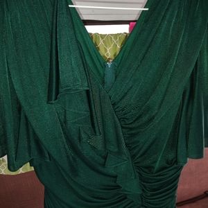 Beautiful green form fitting green dress